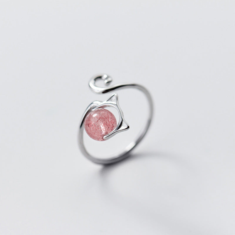 Wholesale Simple cute kitten ring for women